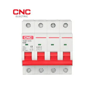 CNC 4 Pole MCB 20A-63A | 3 Phase + Neutral Circuit Breaker