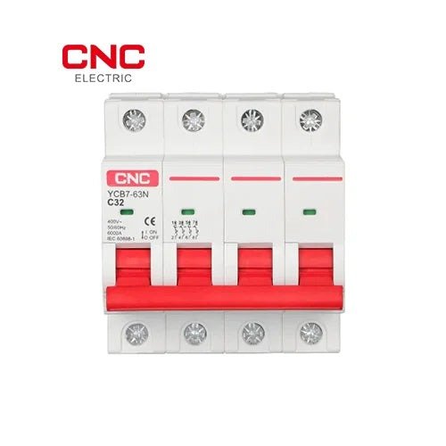 CNC 4 Pole MCB 20A-63A | 3 Phase + Neutral Circuit Breaker