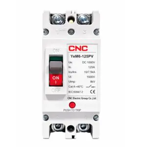 CNC YeM6-125PV DC MCCB 125A 1000V | Solar Breaker