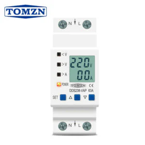 Tomzn DDS238-VAP Digital Voltage Protector 63A, 4in1 Adjustable, Can Bear up to 400V