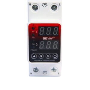 2P VA 80A, VA Control Device, BEVAV Din rail, adjustable Over Under Voltage, current limit protection, Relay, VA Protector 2P
