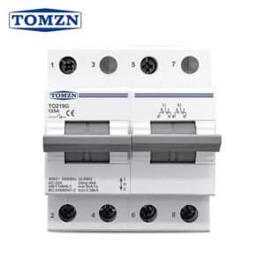 Tomzn TOSF-125 2P 125A MTS Dual Power Manual Transfer Isolating Switch Interlock Circuit Breaker TOMZN breaker type Change Over